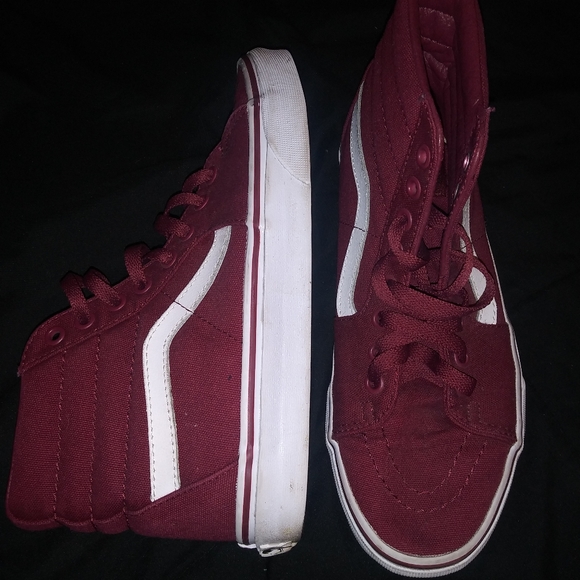 Burgundy High Top Vans - Picture 1 of 4